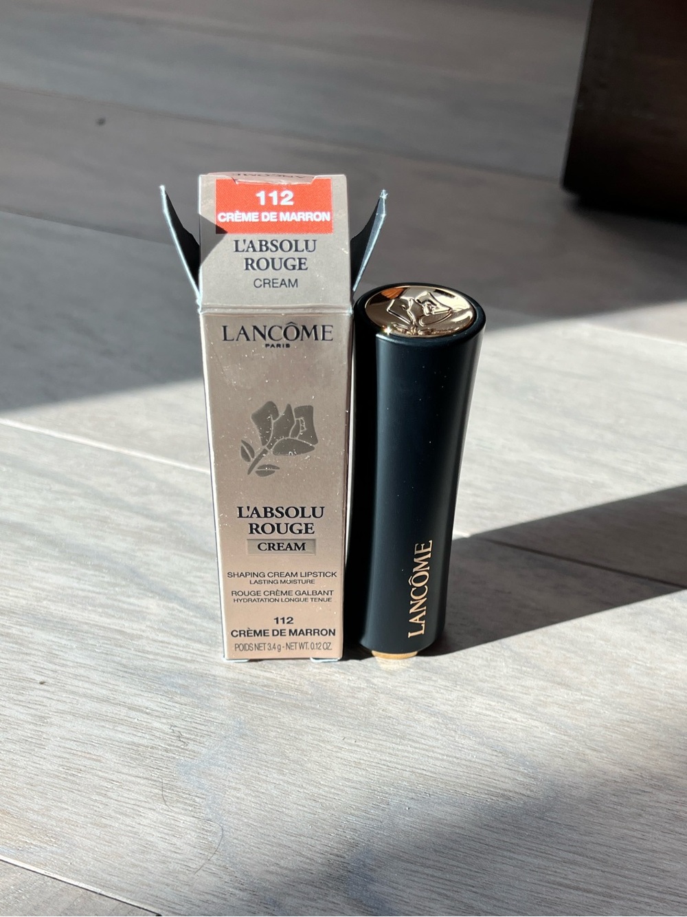 NWT Lancome L’Absolu Rouge 112 Crème de Marron Golden Brown Lipstick - Picture 4 of 4